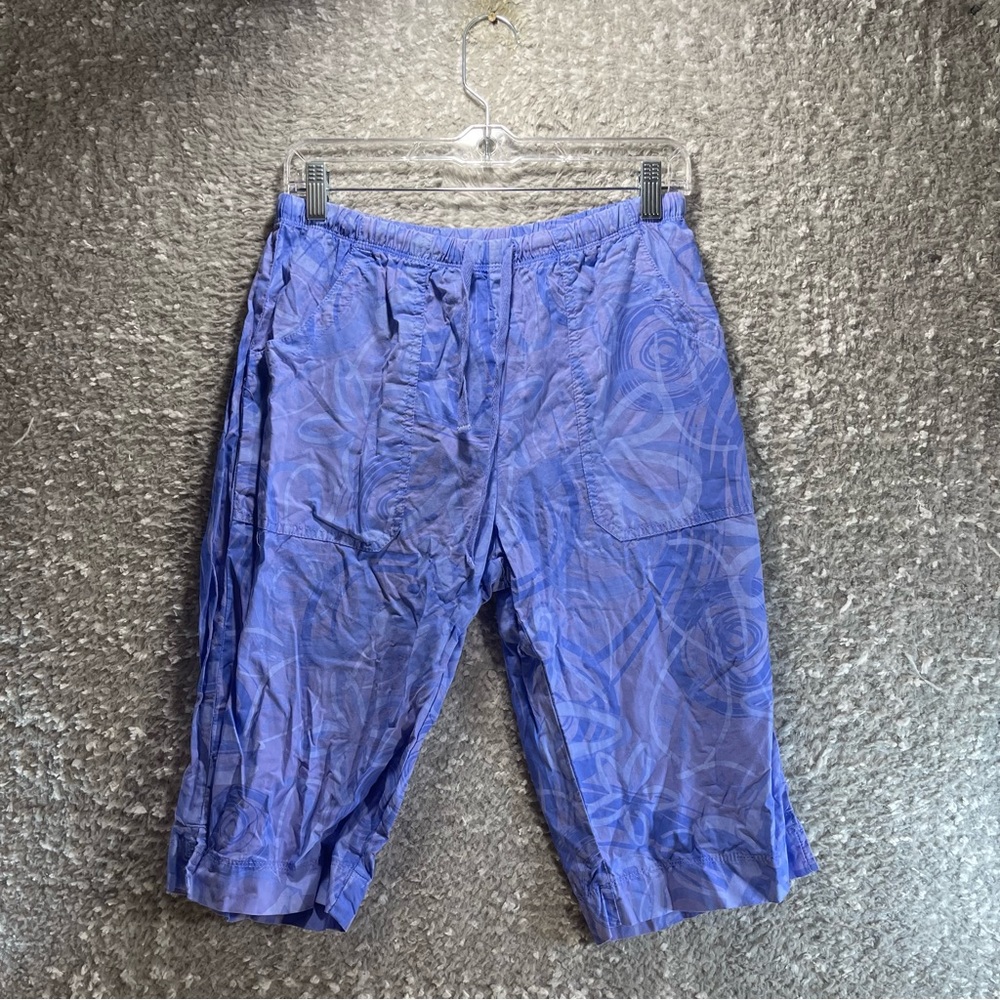 Fresh Produce Capri Pants Womens Small Purple Cotton Lightweight Pockets